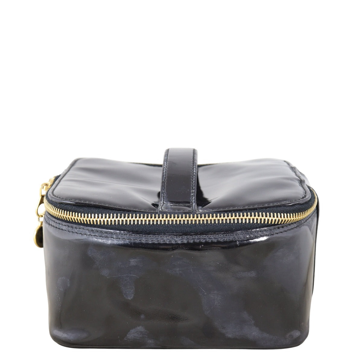 Chanel CC Vanity Case Patent Handbag Black