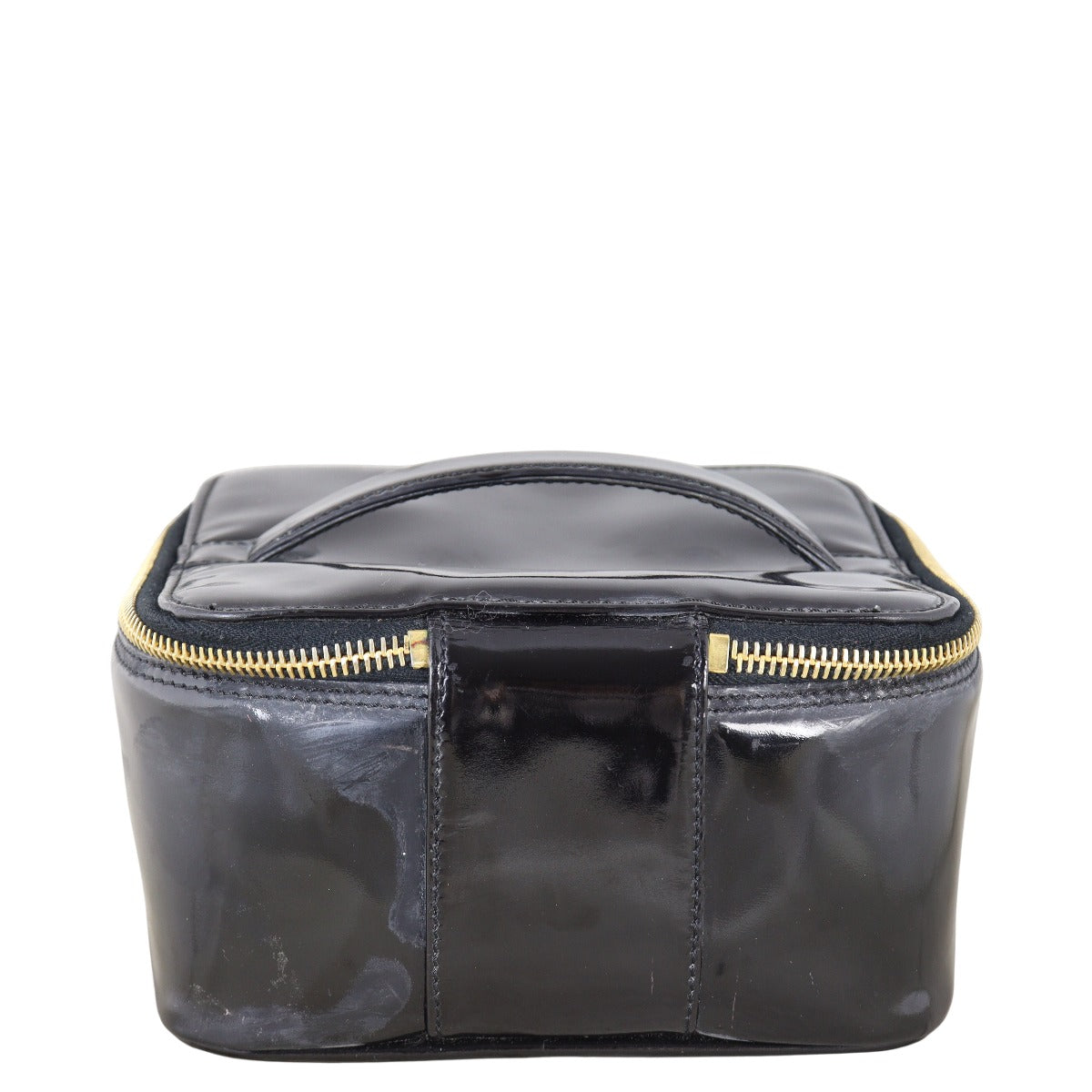 Chanel CC Vanity Case Patent Handbag Black