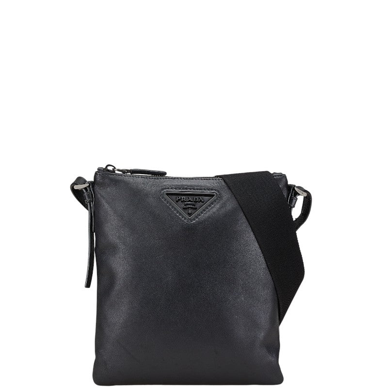 Prada Triangle Shoulder Bag Leather Logo