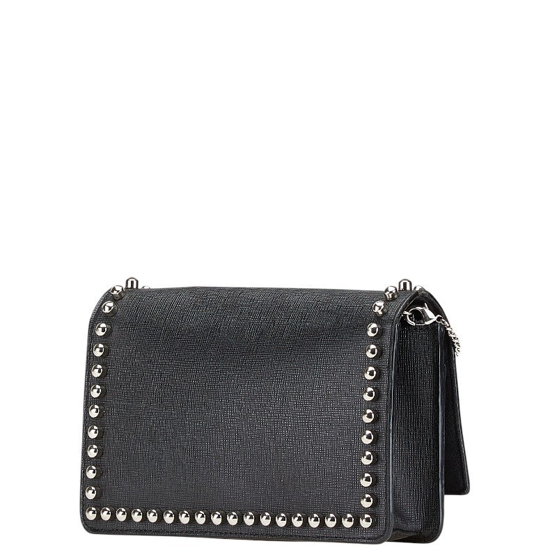 Fendi Karlito Studs Shoulder Bag Leather