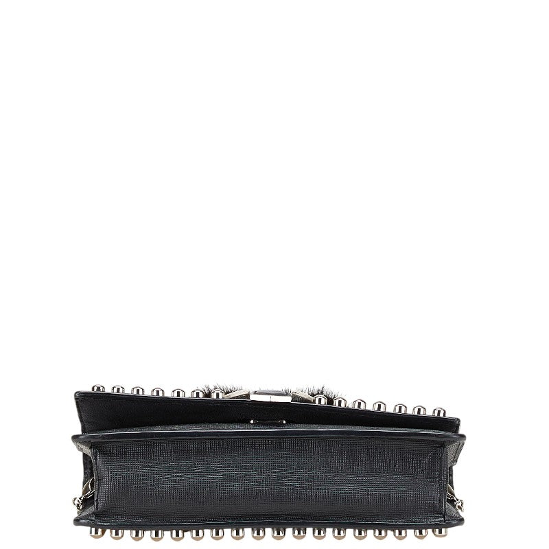 Fendi Karlito Studs Shoulder Bag Leather
