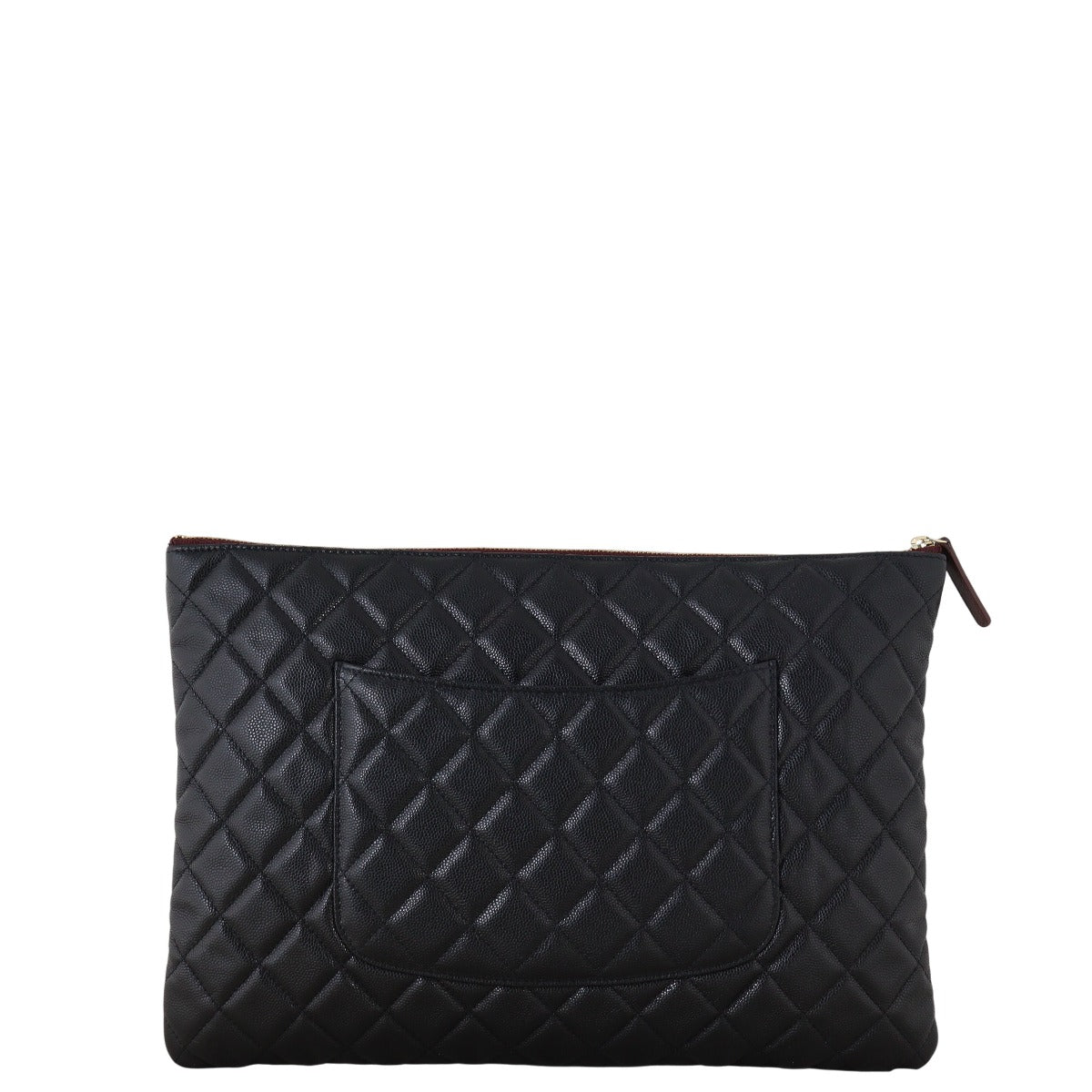 Chanel Classic O-Case Pouch Handbag Quilted Large Clutch Bag