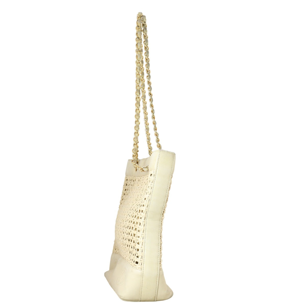 Chanel CC Tote Raffia Shoulder Bag