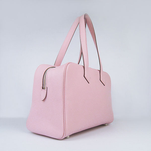 Hermes Luxury Togo Handbag Leather Pink Travel Bag