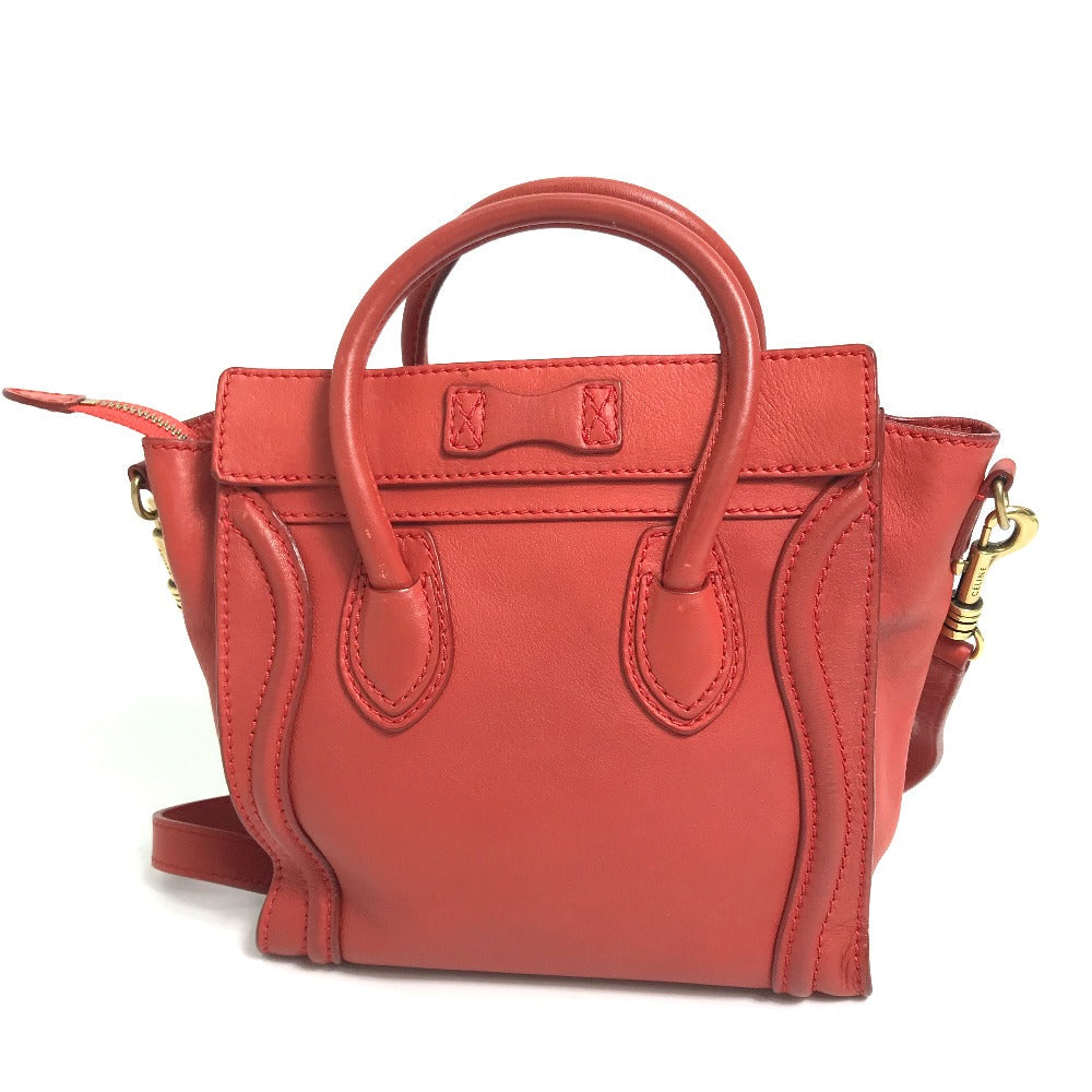 Nano Shopper Luggage Women Leather Red Travel Bag