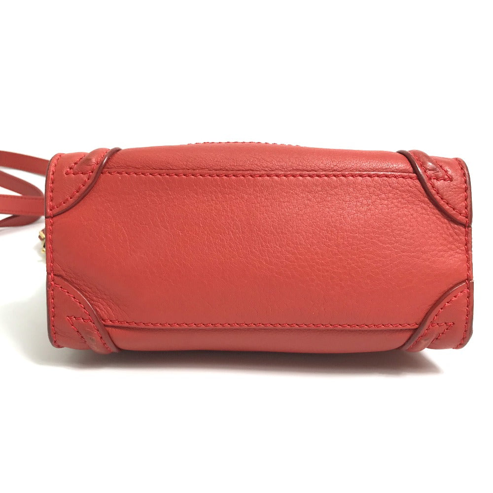 Nano Shopper Luggage Women Leather Red Travel Bag