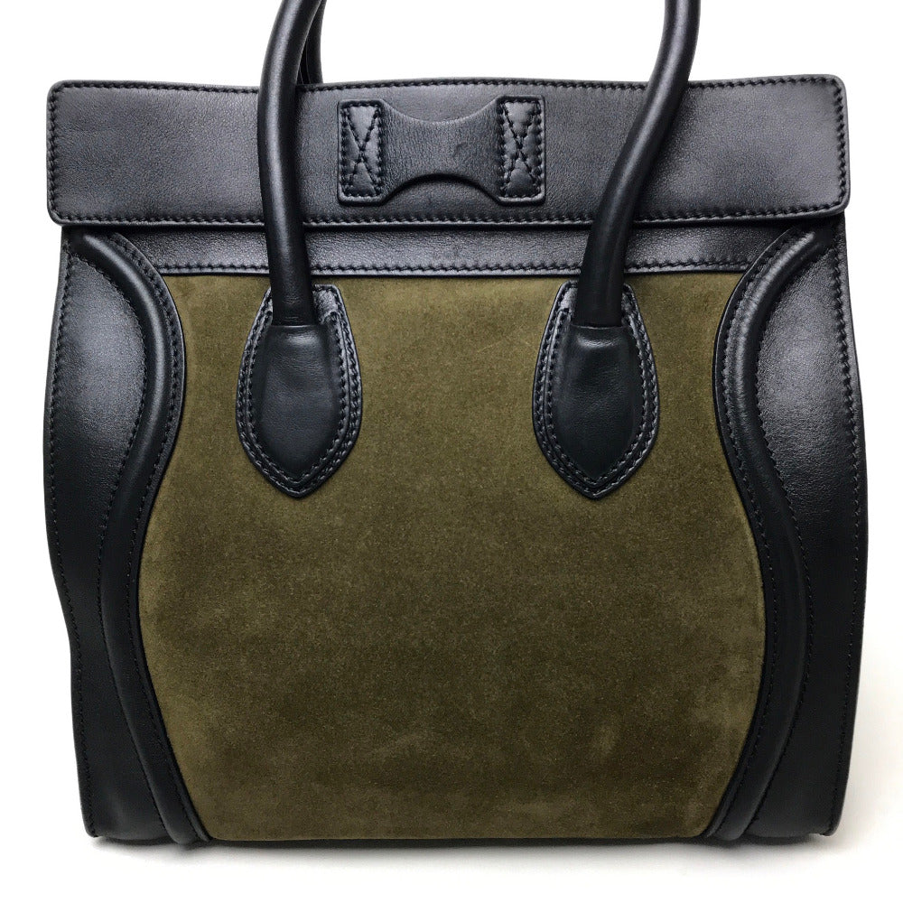 Tote Bag Khaki Luggage Shopper Women Leather Suede