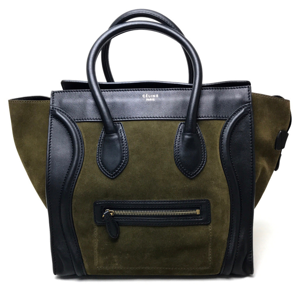 Tote Bag Khaki Luggage Shopper Women Leather Suede