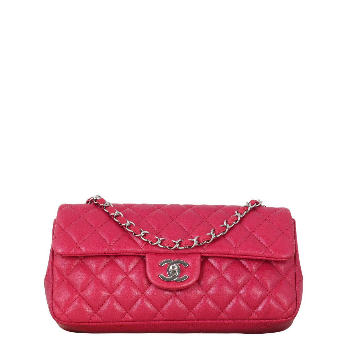 Chanel East West Bag Quilted Pink Shoulder Bag