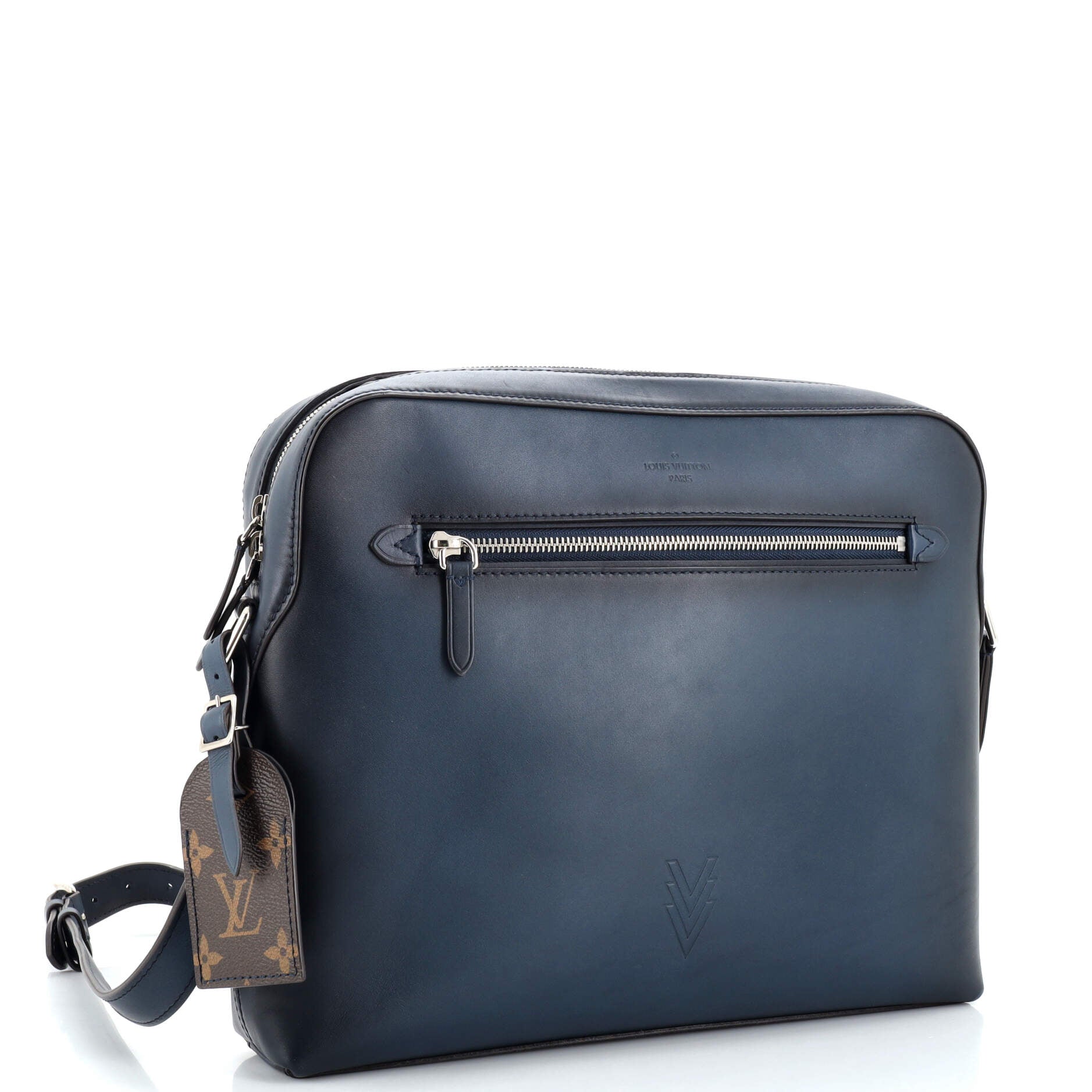 Louis Vuitton Cuir Reporter Messenger Bag Ombre Leather Travel Bag