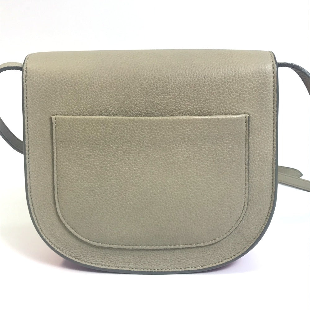 Shoulder Bag Gray X Purple By Color Leather Pink