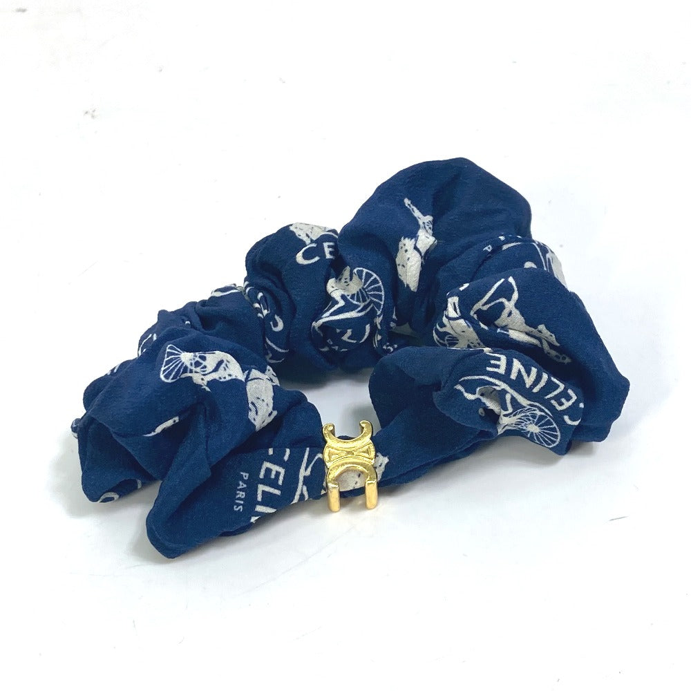 Hair Accessory Silk Sulky Women Handbag Blue Logo Travel Bag