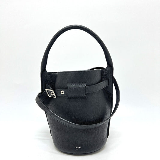 Shoulder Bag Big Bag Nano Leather Black