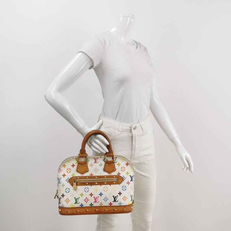 Louis Vuitton x Takashi Murakami Alma White Multicolor Handbag Multicolor 2