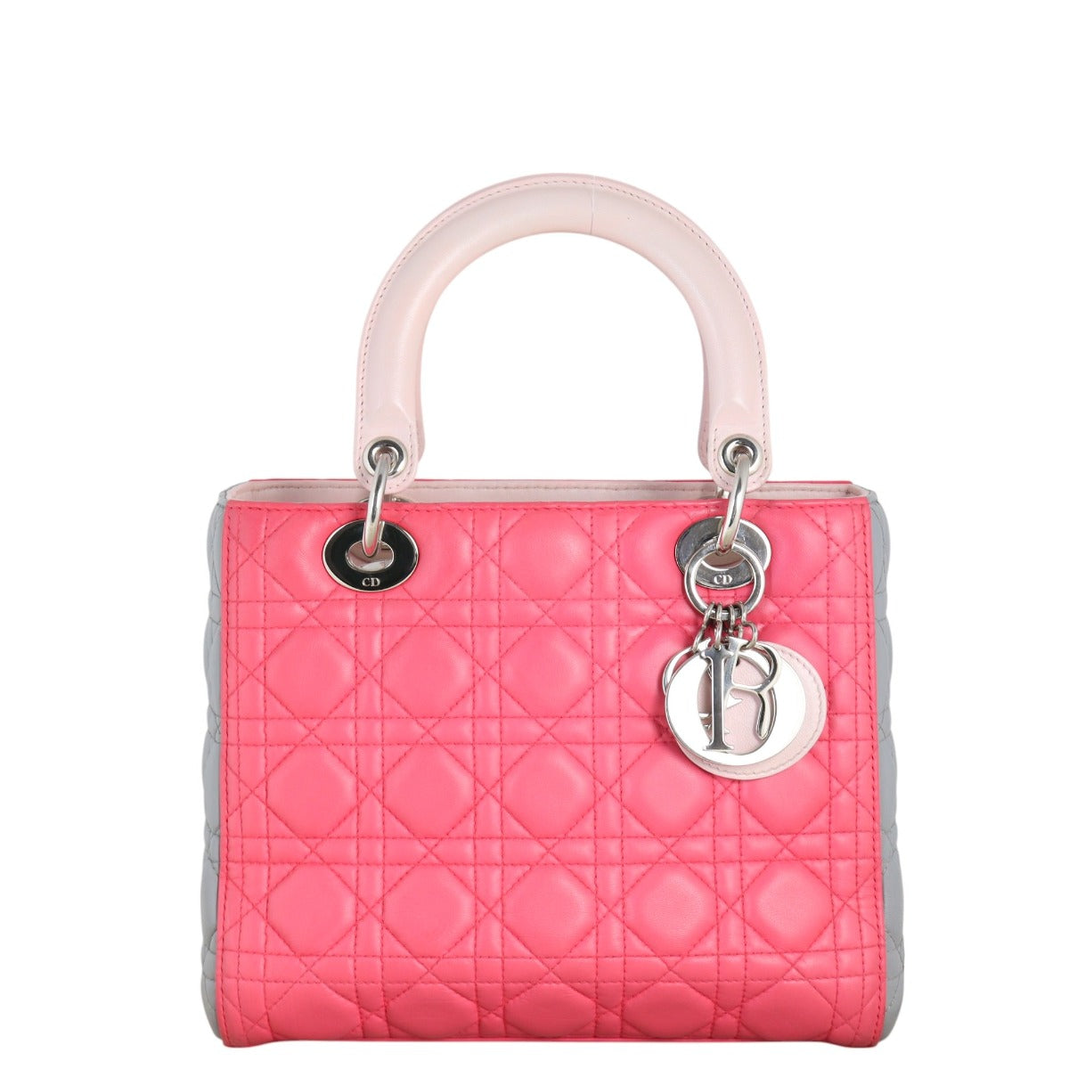 Dior Lady Tricolour Handbag Medium Travel Bag