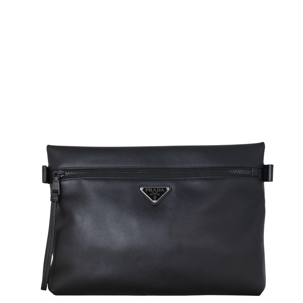 Prada Pouch Handbag Leather Travel Bag