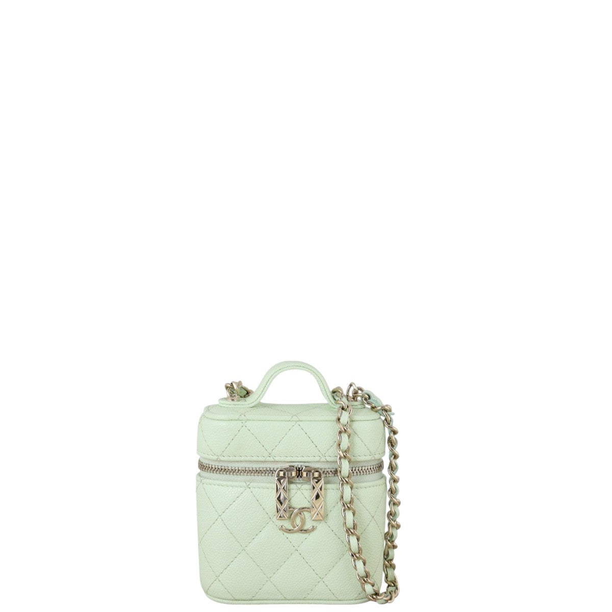 Chanel Top Handle Vanity Case Bag Quilted Chain Crossbody Bag