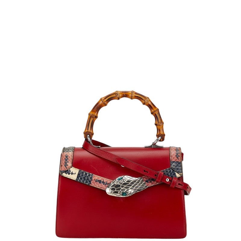Gucci Lilith Bamboo 2Way Bag Leather Travel Bag