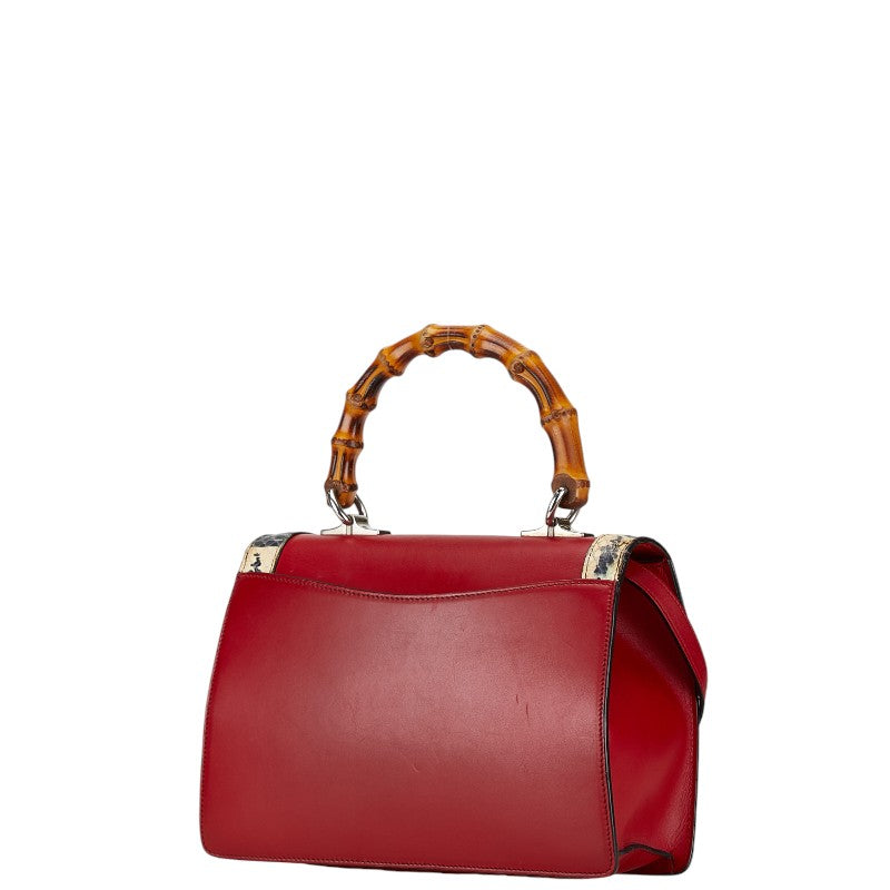 Gucci Lilith Bamboo 2Way Bag Leather Travel Bag