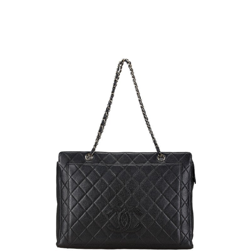 Chanel Coco Mark Caviar Skin Chain Tote Bag