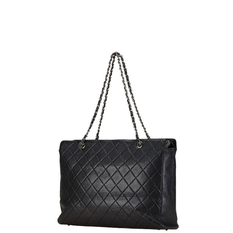 Chanel Coco Mark Caviar Skin Chain Tote Bag