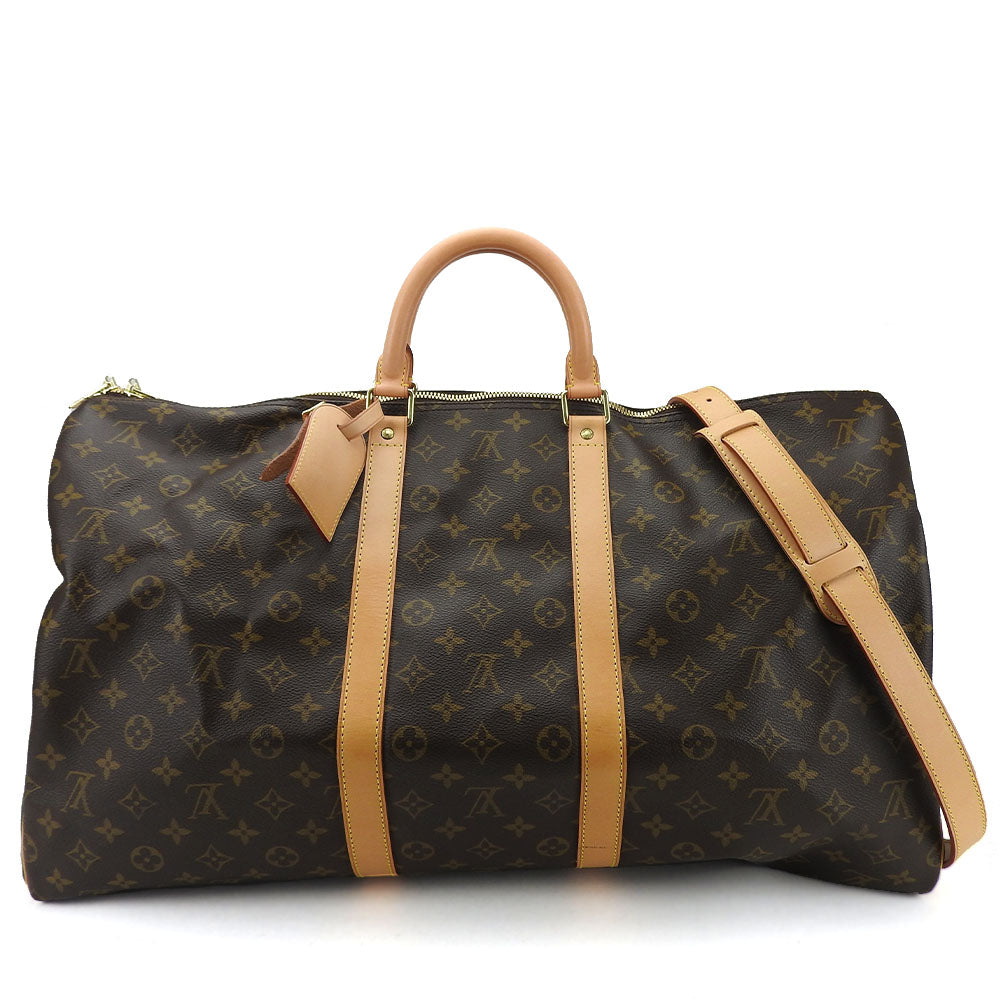Louis Vuitton Boston Duffel M41414 Keepall 55 Monogram Brown Travel Bag