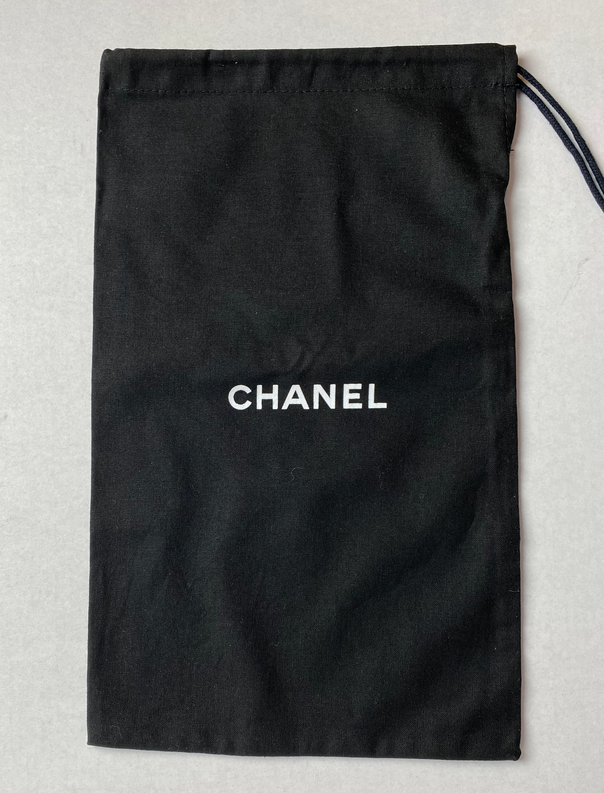 Chanel 100% Auth Set Of Two Black Shoe/ Small Bag/ Wallet Dust Bags 13"X 7.75"