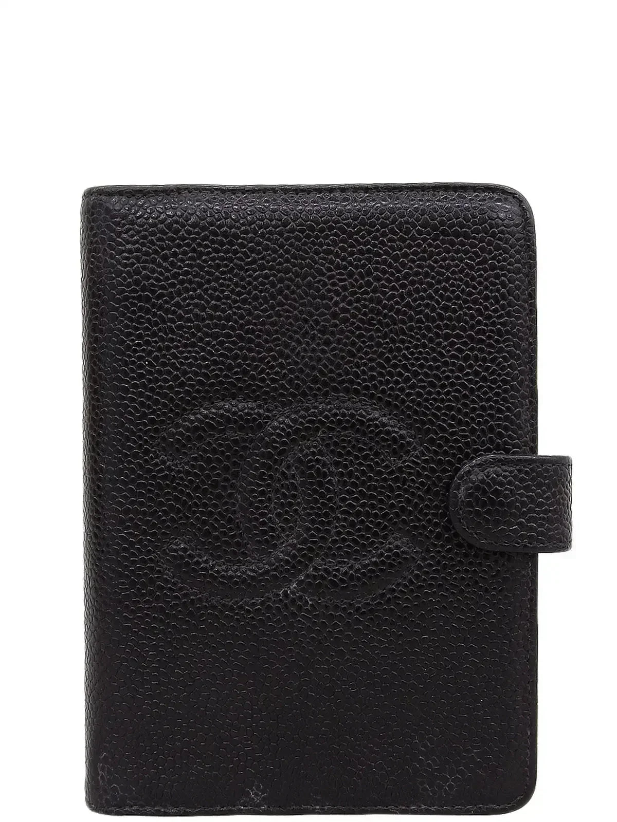 Chanel Around  Made Caviar Skin Cc Mark Stitch Agenda Black