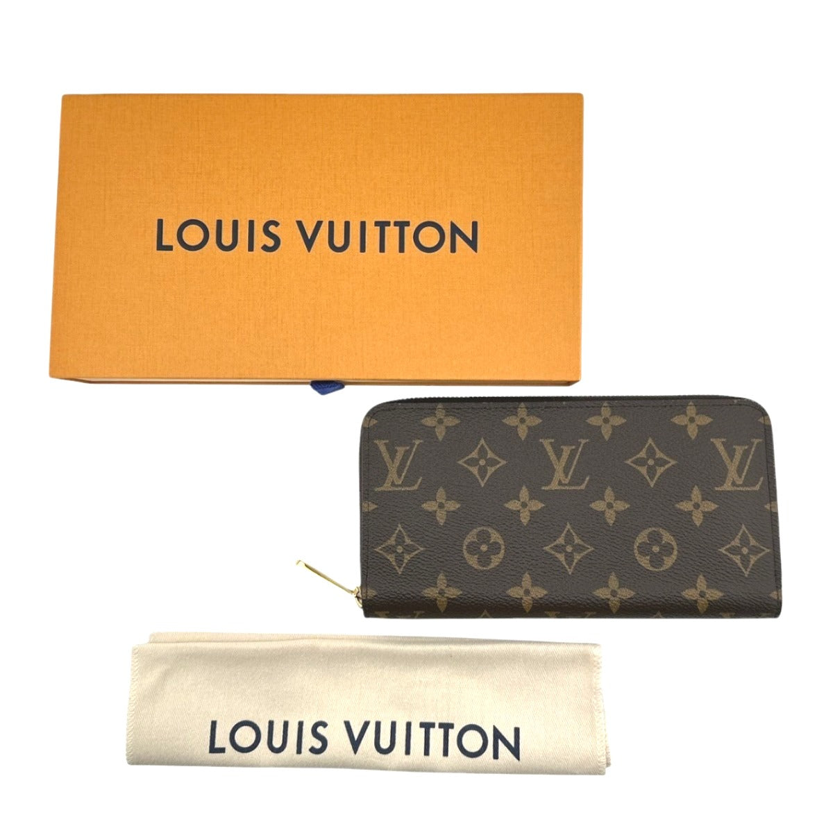 Louis Vuitton Long Purse M42616 Zippy Monogram Canvas Brown Wallet Case 1