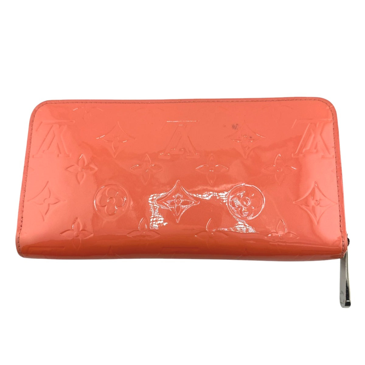 Louis Vuitton Long Purse M93202 Vernis Rose Monogram Wallet Case 1