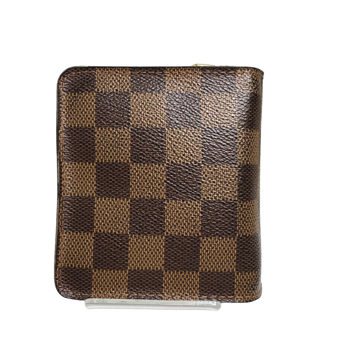 Louis Vuitton Bifold N61668 Damier pocket zipper Canvas Brown Wallet Case