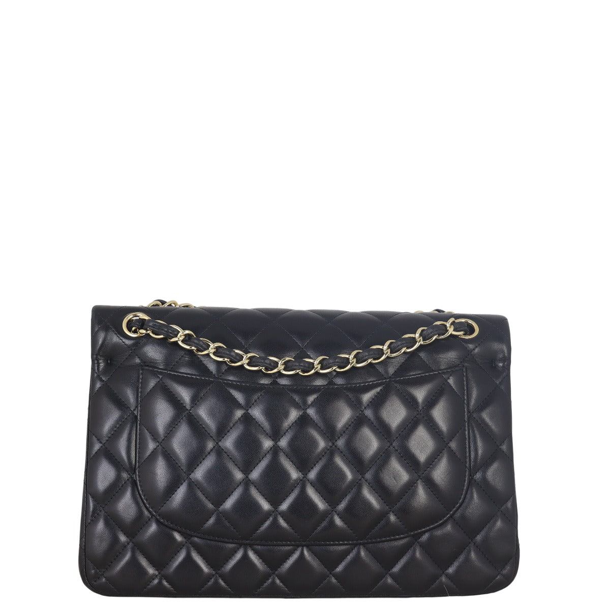 Chanel Classic Double Jumbo Lambskin Handbag Quilted Black Crossbody Bag Jumbo 22072025