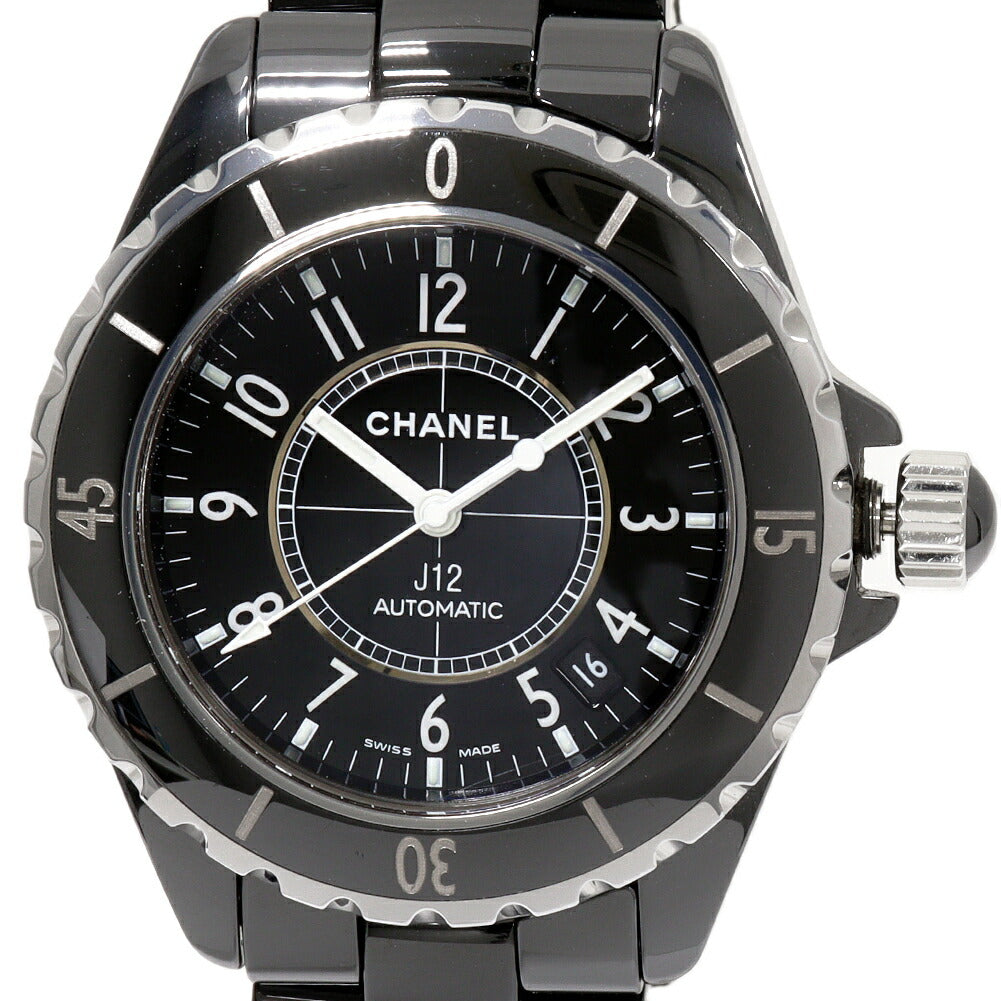 Chanel Black Ceramic J12 Watch H0685 Handbag