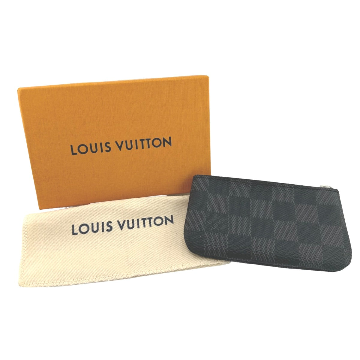Louis Vuitton Key holder N60155 Damier Canvas Gray Key Chain