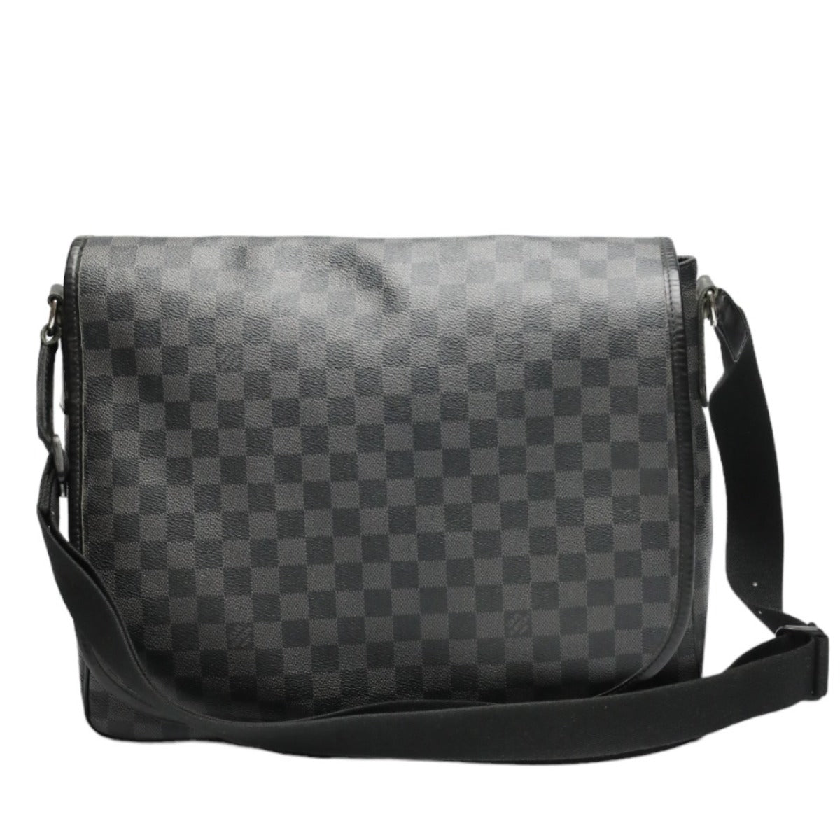 Louis Vuitton N58033 Damier Grafitte Daniel GM Leather Black Shoulder Bag