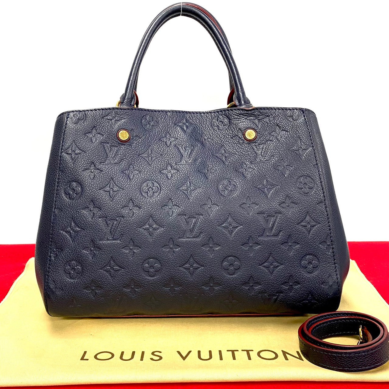 Louis Vuitton M42746 Ann Platt Ann Platt Monogram Navy Shoulder Bag