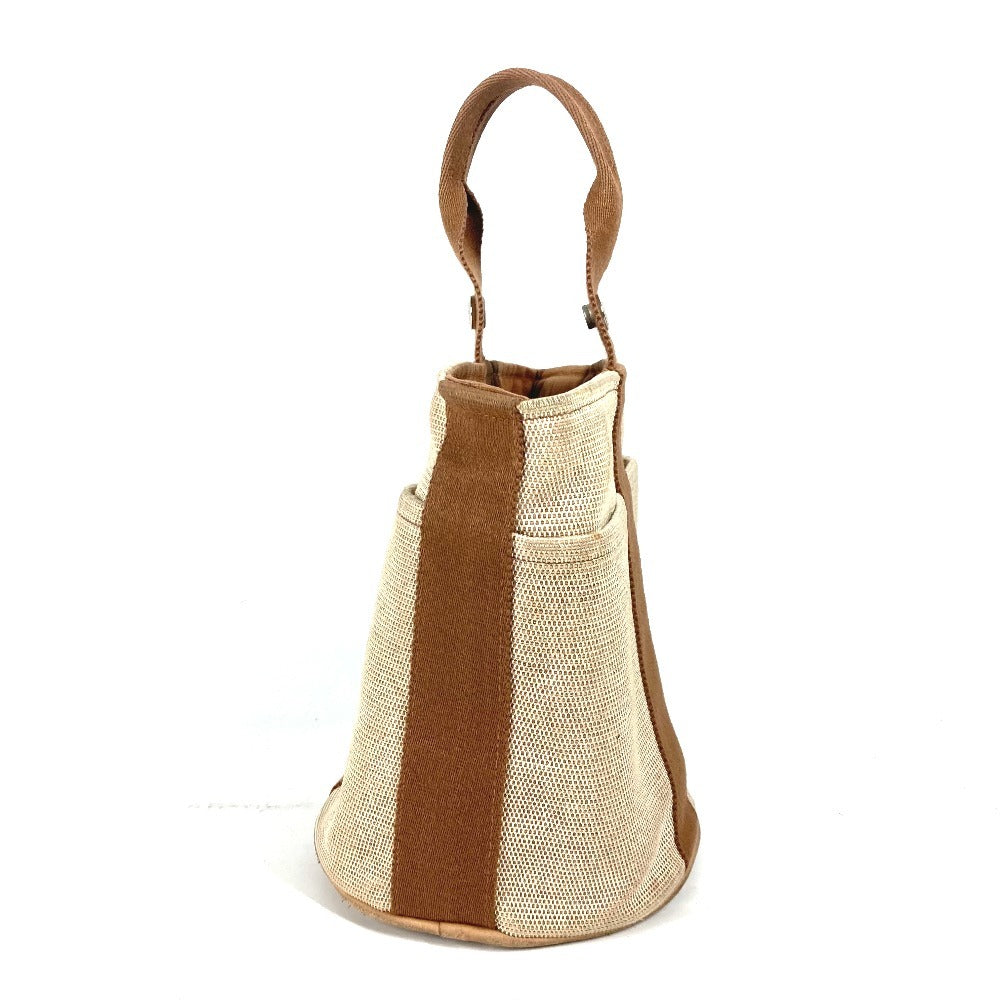 Hermes Handbag Sakso Pm Women Canvas Brown Travel Bag