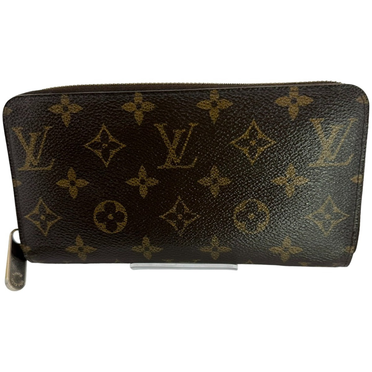Louis Vuitton Long Purse M60017 Zippy Zip Monogram Leather Canvas Brown Wallet Case