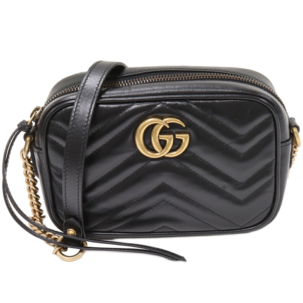 Gucci Calf Marmont Shoulder Bag Mini Chain Dtd1T 1000