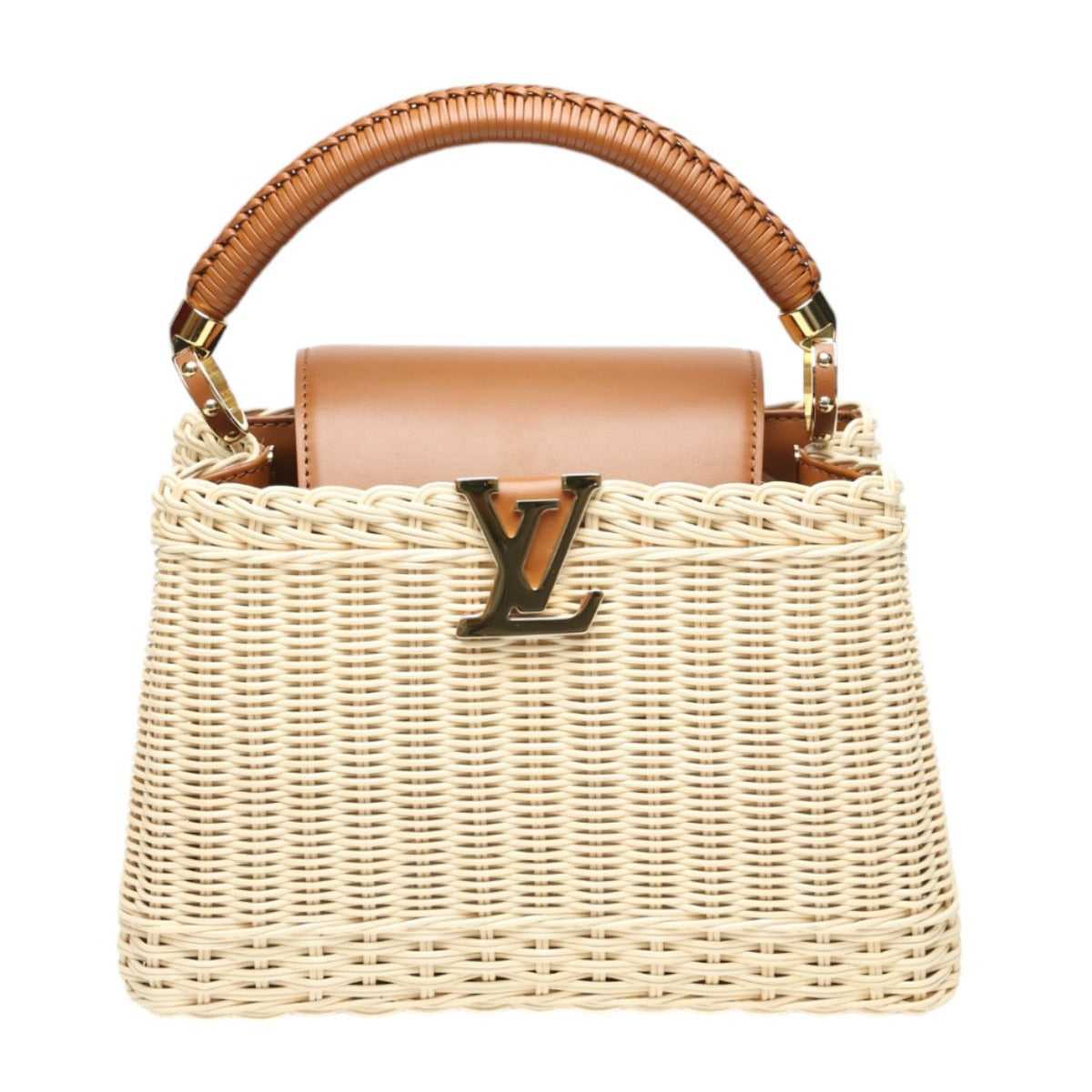 Louis Vuitton M22173 Rattan x Rattan Leather Brown Beige Shoulder Bag