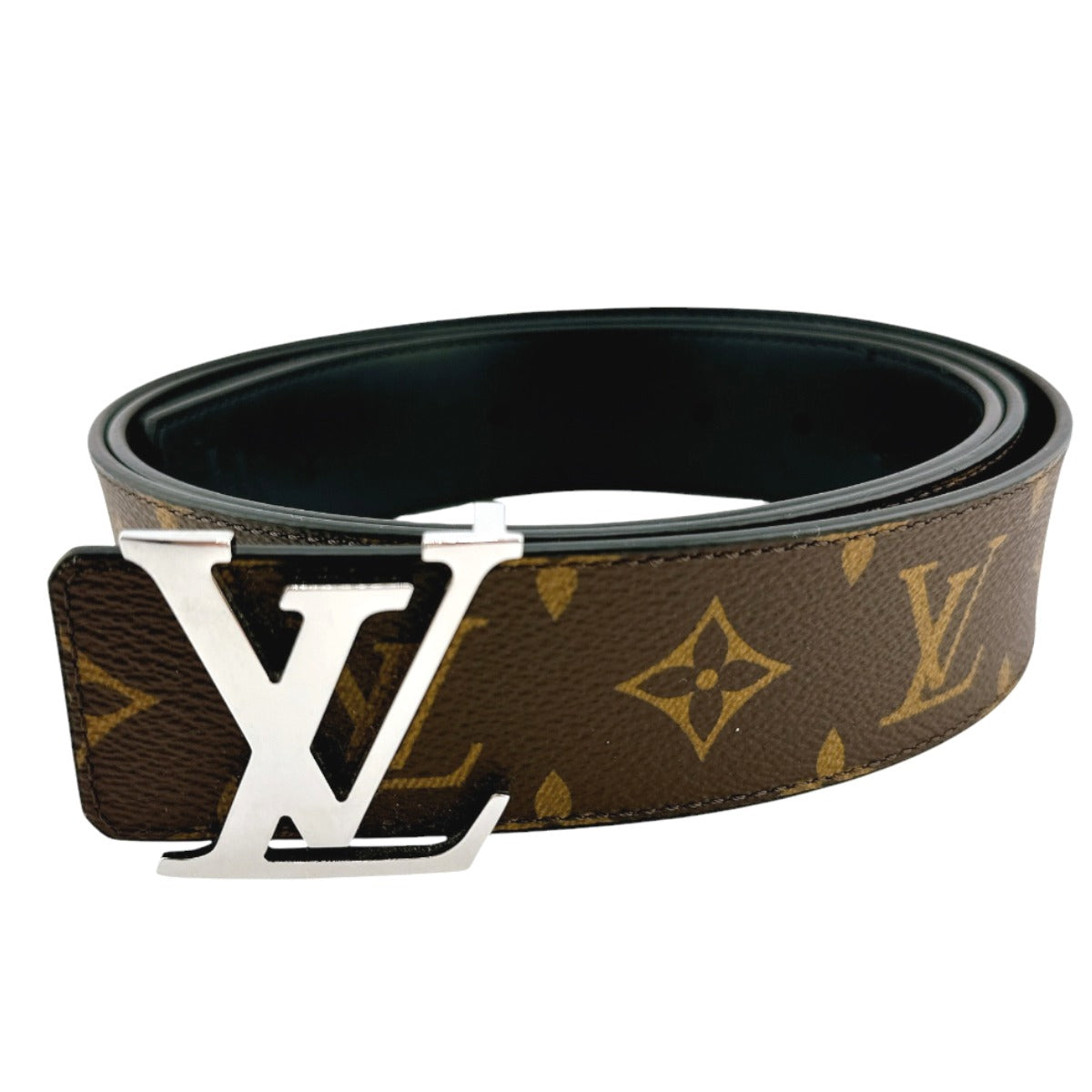 Louis Vuitton M9821 reverse Saintur Initial 44 Monogram Calfskin Brown Belt