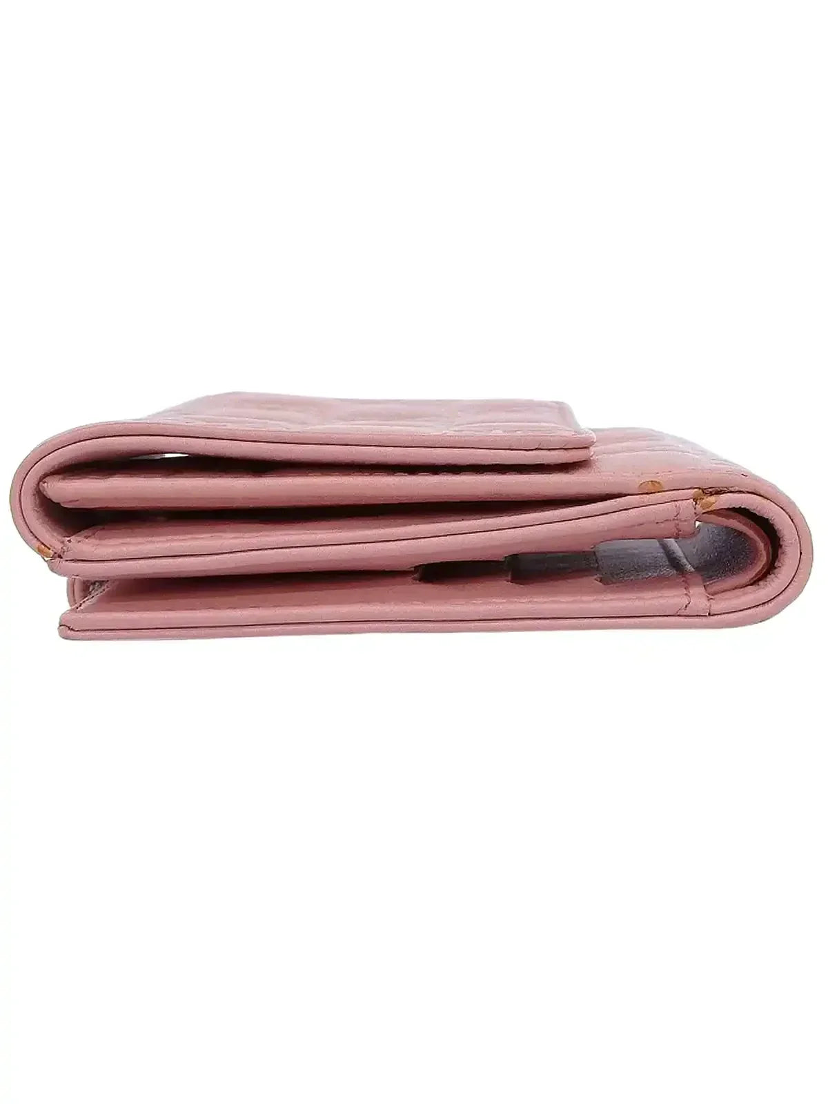 CHANEL Around 2003 Made Icon Cc Mark Plate Wallet Pink