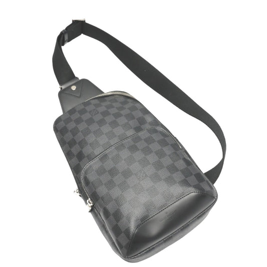 Louis Vuitton N41719 Damier Grafitto Sling Graphite Canvas Black Crossbody Bag