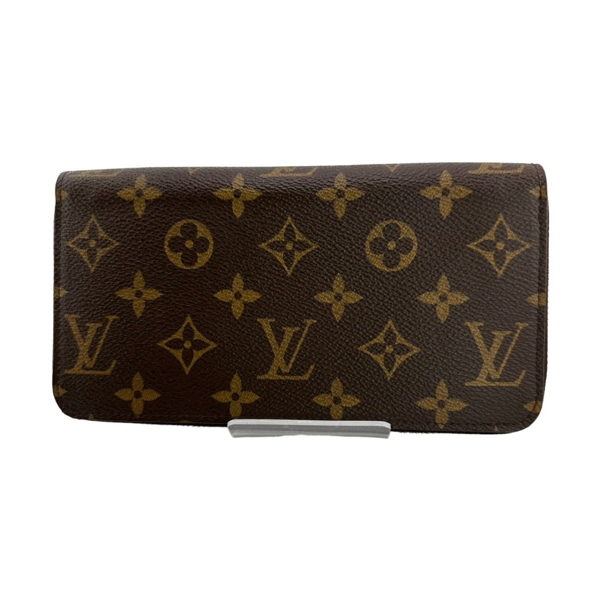 Louis Vuitton Long Purse M42616 Zip Around Monogram Canvas Brown Wallet Case
