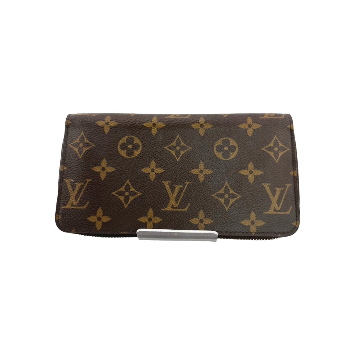 Louis Vuitton Long Purse M41895 Zip Around Monogram Canvas Brown Wallet Case