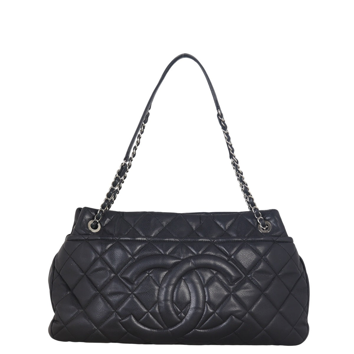 Chanel CC Timeless Shopping Tote Quilted Black Shoulder Bag