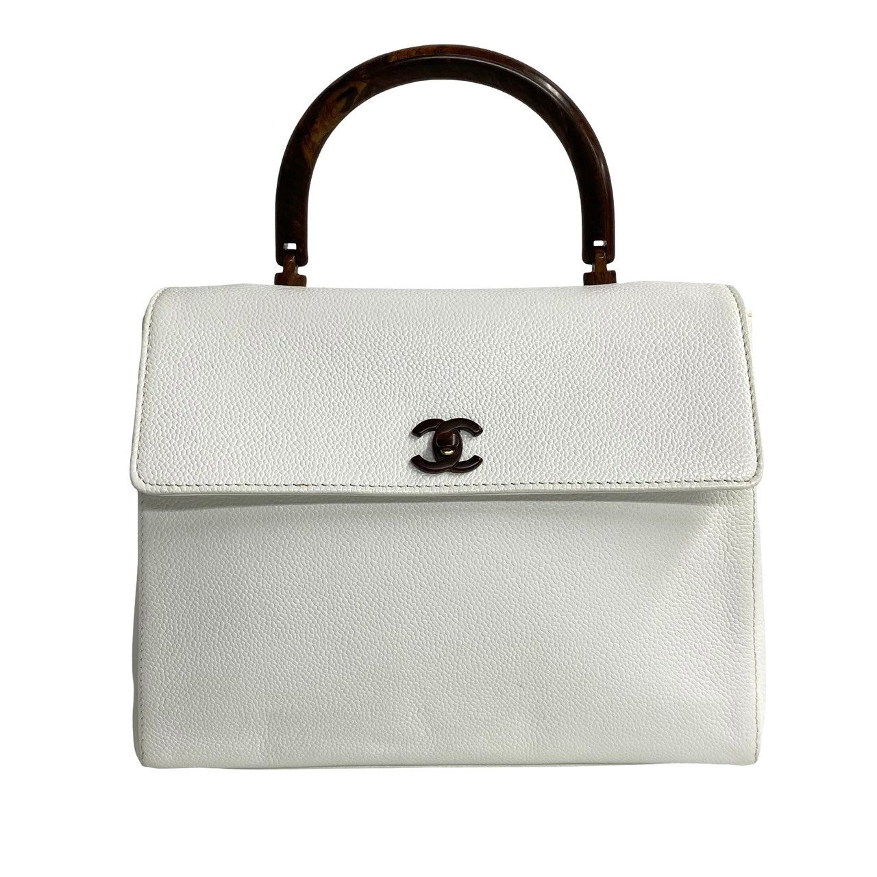 Chanel Matt caviar skin White Handbag
