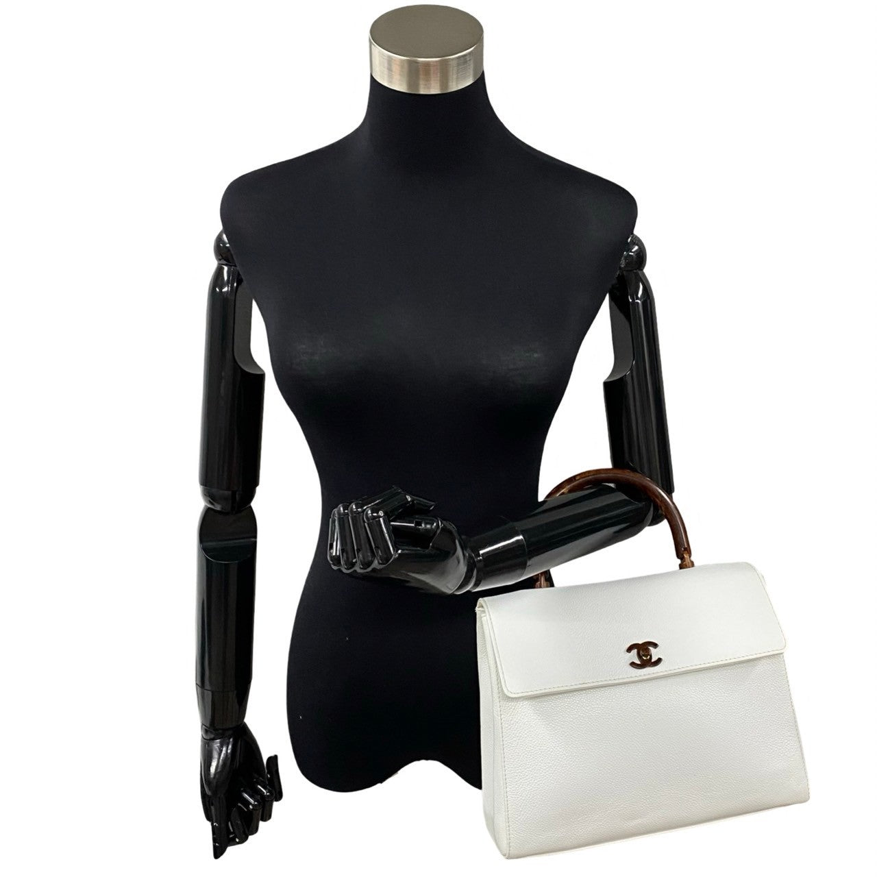 Chanel Matt caviar skin White Handbag