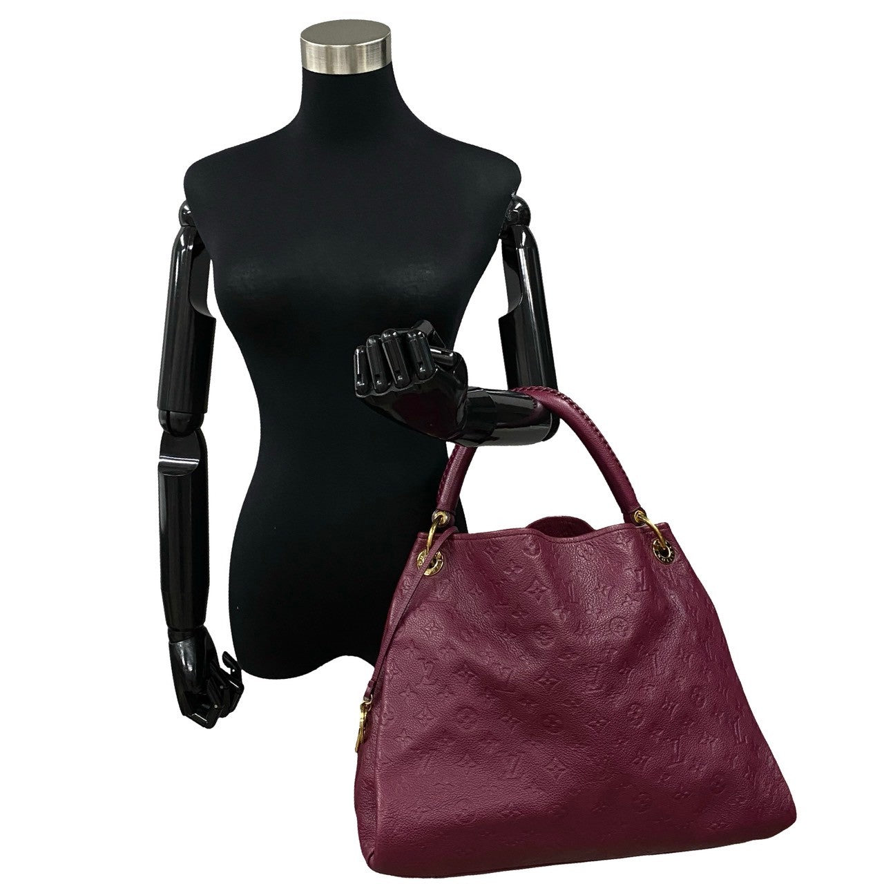 Louis Vuitton M94047 wine- Ann Platt ArtsyMM Monogram Leather Red Shoulder Bag