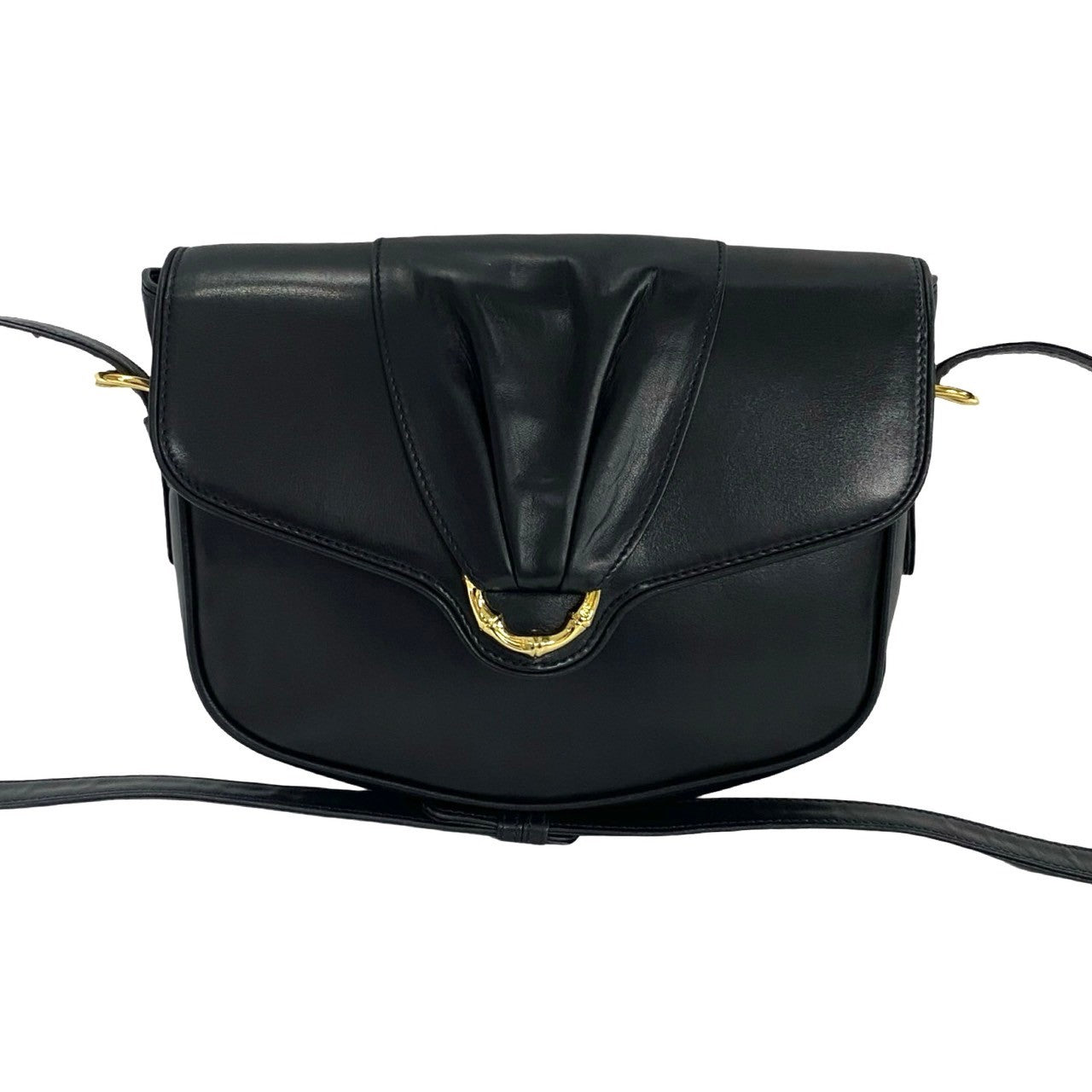Gucci Bamboo Leather Black Shoulder Bag